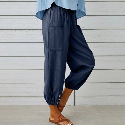👖 60% RABATT! 💞 Weite Gerade Damenhose aus Baumwolle & Leinen – Atmungsaktiv, Schmeichelhafte Passform & Praktische Taschen ✨