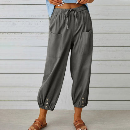 👖 60% RABATT! 💞 Weite Gerade Damenhose aus Baumwolle & Leinen – Atmungsaktiv, Schmeichelhafte Passform & Praktische Taschen ✨