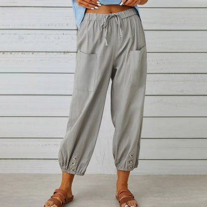 👖 60% RABATT! 💞 Weite Gerade Damenhose aus Baumwolle & Leinen – Atmungsaktiv, Schmeichelhafte Passform & Praktische Taschen ✨