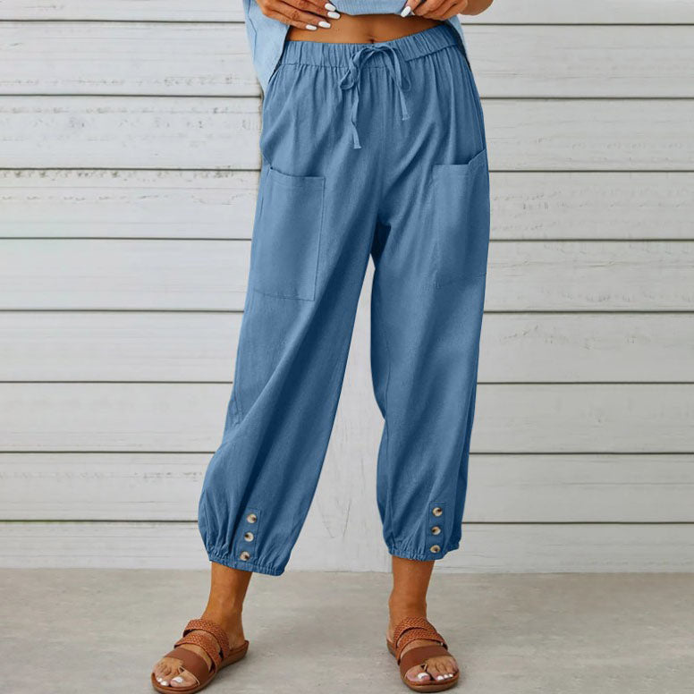 👖 60% RABATT! 💞 Weite Gerade Damenhose aus Baumwolle & Leinen – Atmungsaktiv, Schmeichelhafte Passform & Praktische Taschen ✨