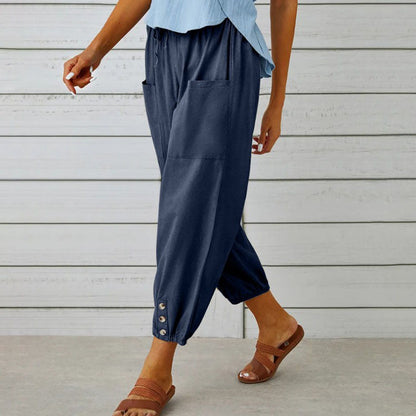 👖 60% RABATT! 💞 Weite Gerade Damenhose aus Baumwolle & Leinen – Atmungsaktiv, Schmeichelhafte Passform & Praktische Taschen ✨