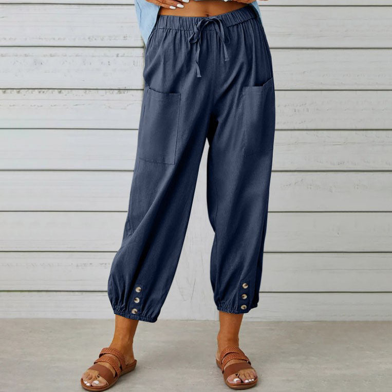 👖 60% RABATT! 💞 Weite Gerade Damenhose aus Baumwolle & Leinen – Atmungsaktiv, Schmeichelhafte Passform & Praktische Taschen ✨
