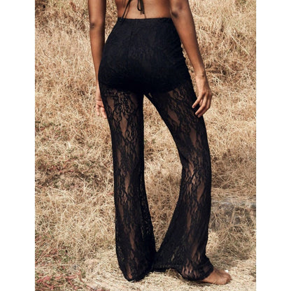 Elegante Hose mit hoher Taille und Schnürdetails