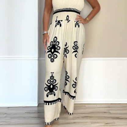 💥Sommer-Rabattaktion 60 % RABATT💥 Damen Ärmelloser Halfter-Jumpsuit mit weitem Bein