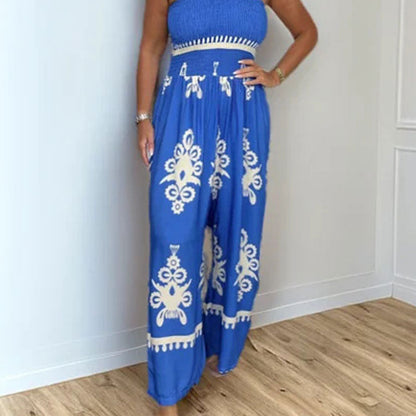 💥Sommer-Rabattaktion 60 % RABATT💥 Damen Ärmelloser Halfter-Jumpsuit mit weitem Bein