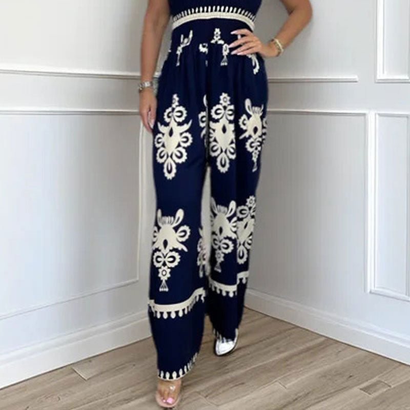 💥Sommer-Rabattaktion 60 % RABATT💥 Damen Ärmelloser Halfter-Jumpsuit mit weitem Bein