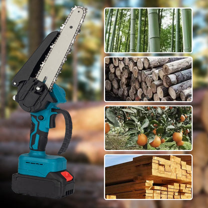 🔥 LIMITIERTES ANGEBOT 50% RABATT! ✨ 6-Zoll-Akku-Minikettensäge – Leistungsstark, Leicht, Mit 2 Akkus ⚡