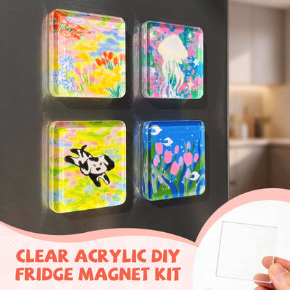 🖼️🖼️ 50 % RABATT !!!🎨Klares Acryl-DIY-Kühlschrankmagnet-Set