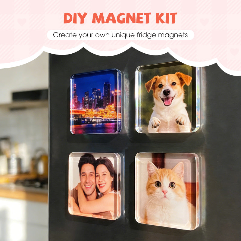 🖼️🖼️ 50 % RABATT !!!🎨Klares Acryl-DIY-Kühlschrankmagnet-Set