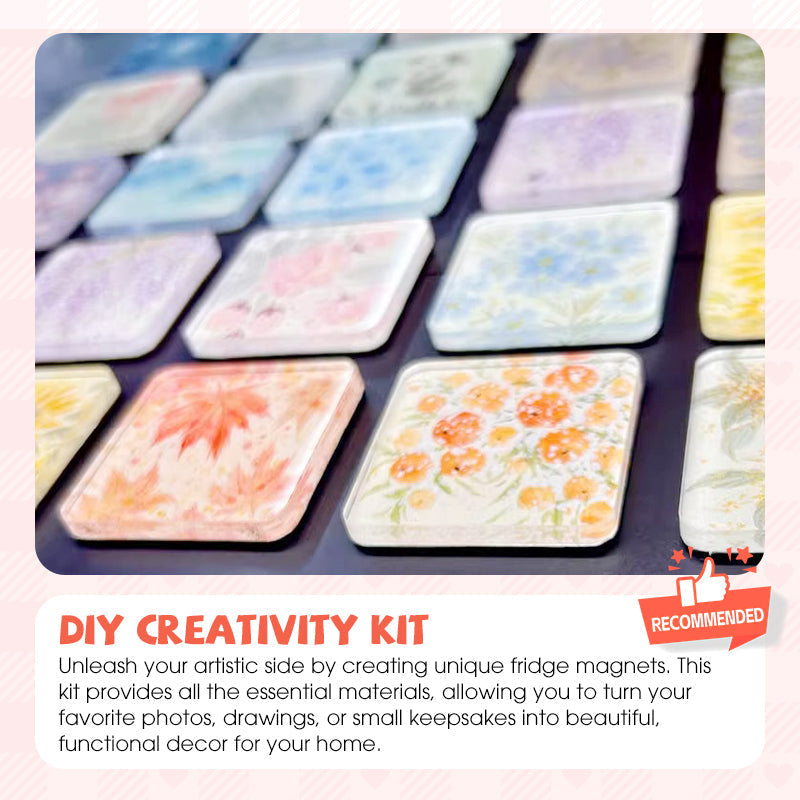 🖼️🖼️ 50 % RABATT !!!🎨Klares Acryl-DIY-Kühlschrankmagnet-Set