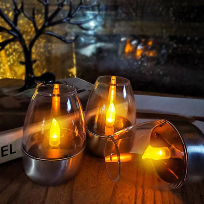 🕯️🌞 Solar-Kerzenlicht für draußen – Wetterfest, stimmungsvolles Garten- & Terrassenlicht