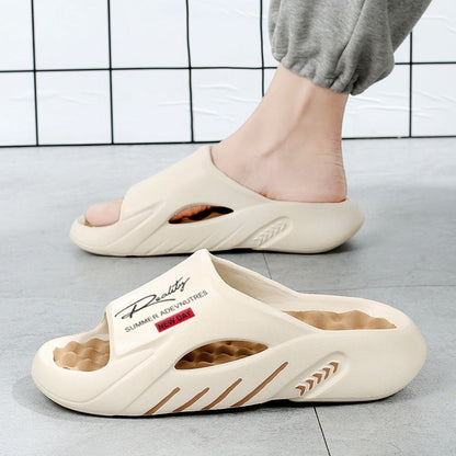 💥50% SPAREN 🦶Rutschfeste Cloud-Pantoletten für Herren mit dicker Sohle🌊Erfrischend und hautfreundlich
