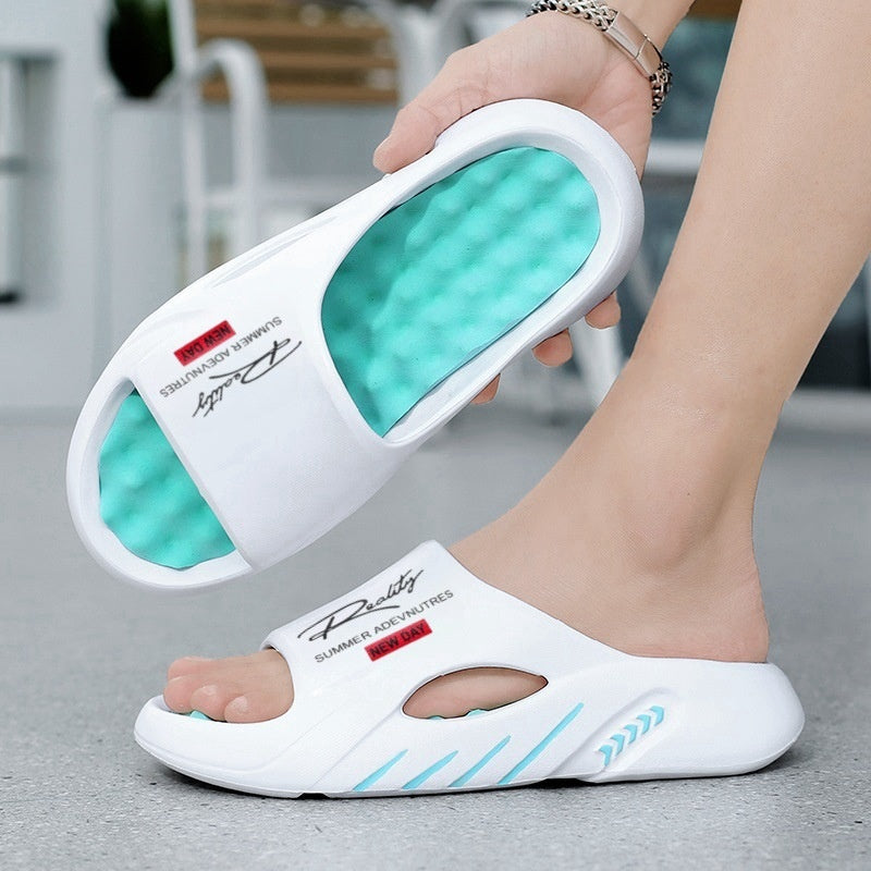 💥50% SPAREN 🦶Rutschfeste Cloud-Pantoletten für Herren mit dicker Sohle🌊Erfrischend und hautfreundlich