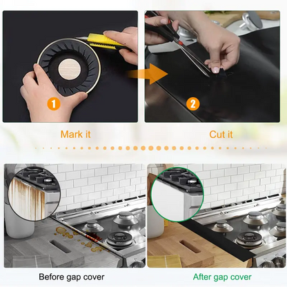 🍳 50% RABATT! 🧽 Wiederverwendbare Herdschutzmatten – Hitzebeständig, leicht zu reinigen & rutschfest – Perfekt für Gaskocher & saubere Küche ✨