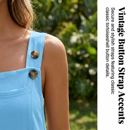 Ärmelloser Weitbein-Jumpsuit für Sommerbrisen