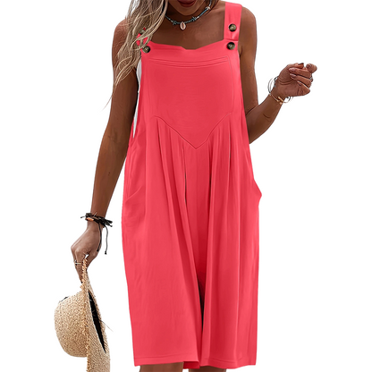 Ärmelloser Weitbein-Jumpsuit für Sommerbrisen