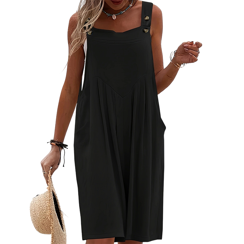 Ärmelloser Weitbein-Jumpsuit für Sommerbrisen