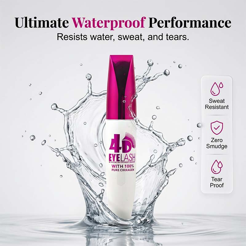 Wasserfeste Wimperntusche für Volumen und Länge