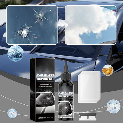 💫Kaufen Sie 4 und erhalten Sie 6 gratis💫Schnell wirkendes Auto-Windschutzscheiben-Riss-Reparaturset