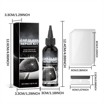 💫Kaufen Sie 4 und erhalten Sie 6 gratis💫Schnell wirkendes Auto-Windschutzscheiben-Riss-Reparaturset
