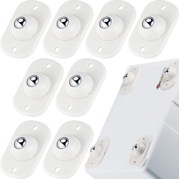 🛋️JETZT 50 % RABATT! Universelle Edelstahl-Kugelrollen – selbstklebende Mini-Möbelrollen, 360° drehbar, ideal für Aufbewahrungsboxen, Nachttische, Mülleimer und Blumentöpfe