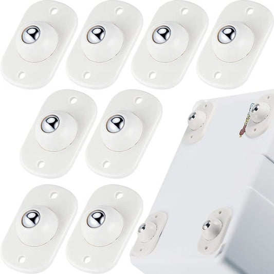 🛋️JETZT 50 % RABATT! Universelle Edelstahl-Kugelrollen – selbstklebende Mini-Möbelrollen, 360° drehbar, ideal für Aufbewahrungsboxen, Nachttische, Mülleimer und Blumentöpfe
