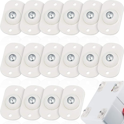 🛋️JETZT 50 % RABATT! Universelle Edelstahl-Kugelrollen – selbstklebende Mini-Möbelrollen, 360° drehbar, ideal für Aufbewahrungsboxen, Nachttische, Mülleimer und Blumentöpfe