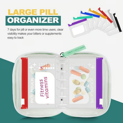 🥳💞 Über 50.000 Stück verkauft!⚡💊Wasserdichter Pillen-Organizer Set – Wiederverwendbare Beschriftungsbeutel für Medikamente, Vitamine & Reisen