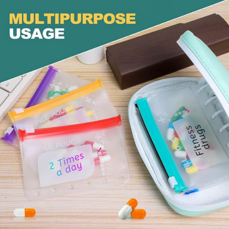 🥳💞 Über 50.000 Stück verkauft!⚡💊Wasserdichter Pillen-Organizer Set – Wiederverwendbare Beschriftungsbeutel für Medikamente, Vitamine & Reisen