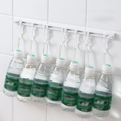 Multifunktionaler Schiebehaken – Montage ohne Bohren, verstellbarer Hakenabstand. Hält Geschirr, Handtücher & Bademäntel – keine Beschädigung der Wand! 🏠✨