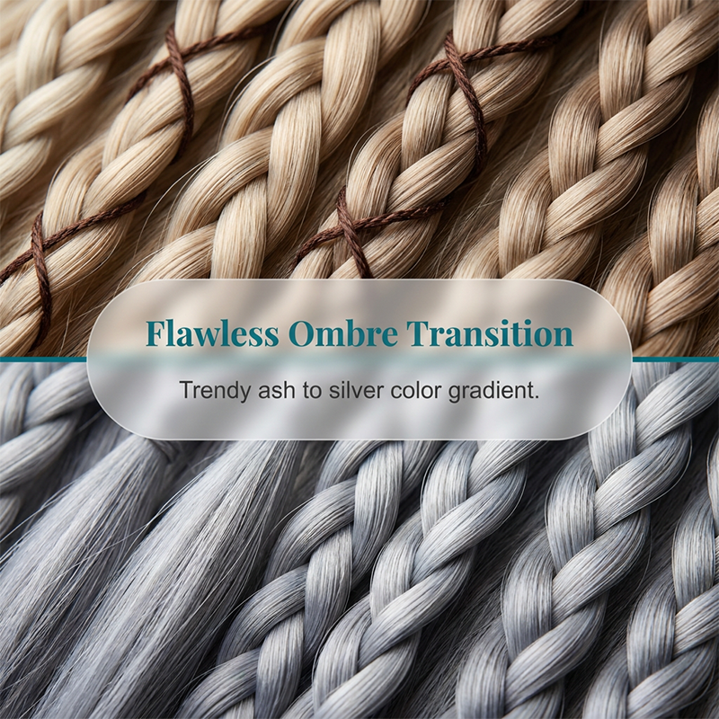 🍂Vorgeflöchtene Haar-Extensions✨Maillard Farbton Natürliche Haarverlängerung