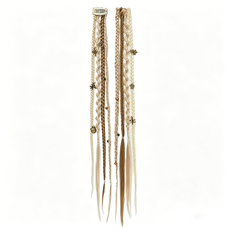 🍂Vorgeflöchtene Haar-Extensions✨Maillard Farbton Natürliche Haarverlängerung