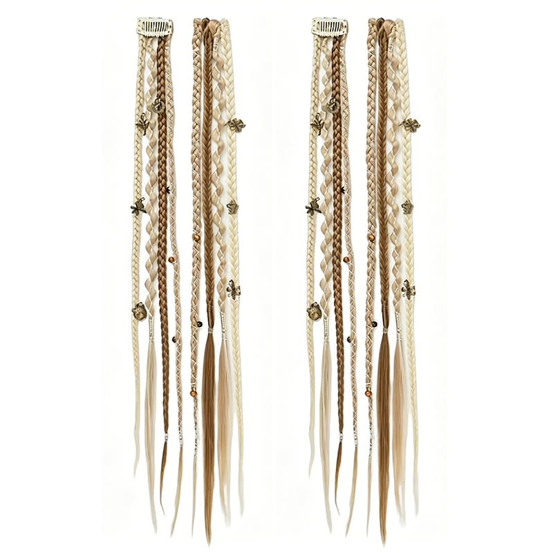 🍂Vorgeflöchtene Haar-Extensions✨Maillard Farbton Natürliche Haarverlängerung