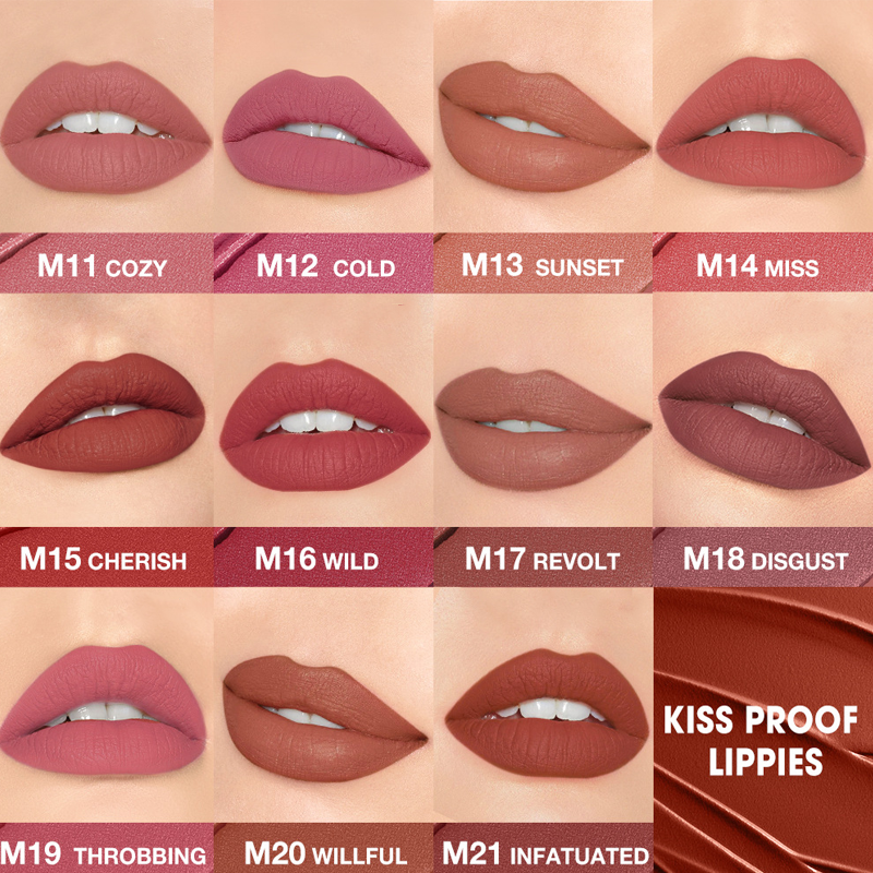 24 Stunden lang haltbarer matter Lippenstift☕💋Kussfest, wischfest & langanhaltende intensive Farbe