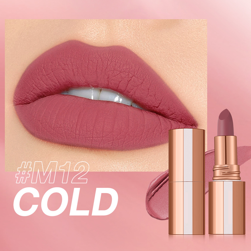 24 Stunden lang haltbarer matter Lippenstift☕💋Kussfest, wischfest & langanhaltende intensive Farbe