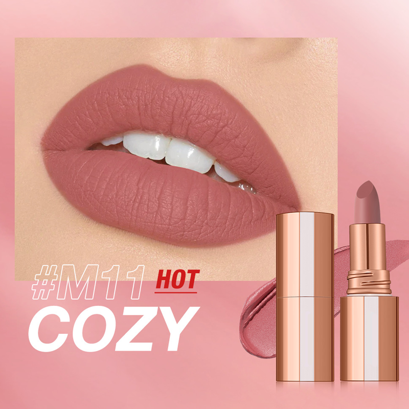 24 Stunden lang haltbarer matter Lippenstift☕💋Kussfest, wischfest & langanhaltende intensive Farbe
