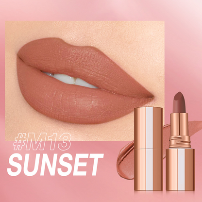 24 Stunden lang haltbarer matter Lippenstift☕💋Kussfest, wischfest & langanhaltende intensive Farbe