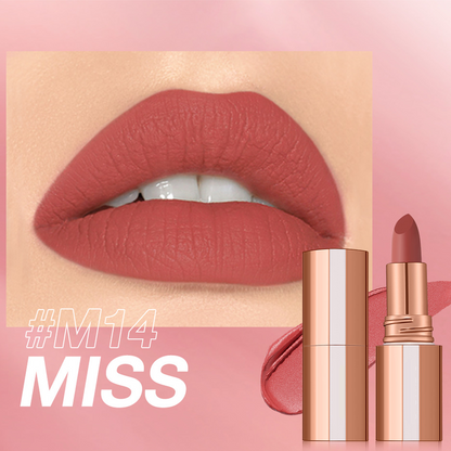 24 Stunden lang haltbarer matter Lippenstift☕💋Kussfest, wischfest & langanhaltende intensive Farbe
