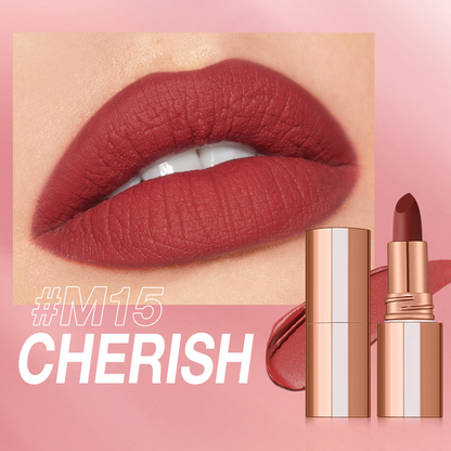 24 Stunden lang haltbarer matter Lippenstift☕💋Kussfest, wischfest & langanhaltende intensive Farbe