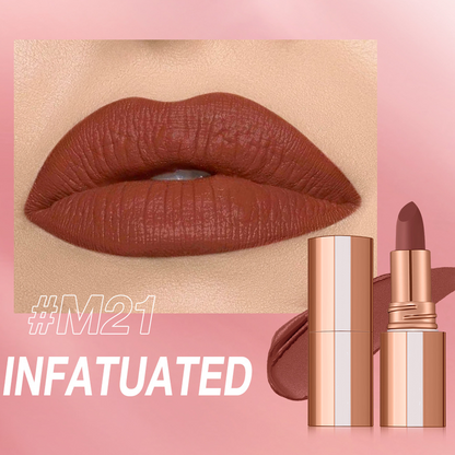 24 Stunden lang haltbarer matter Lippenstift☕💋Kussfest, wischfest & langanhaltende intensive Farbe