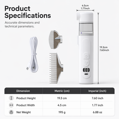 🐶🐱 Elektrischer Fellpflege-Kamm – 2-in-1, USB-C, sanft – loses Fell & Verfilzungen entfernt! ✨