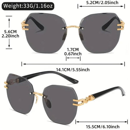 😎 50% RABATT!✨ Modische Statement Rahmenlose Sonnenbrille – Trendige Freizeit-Sonnenbrille🌴
