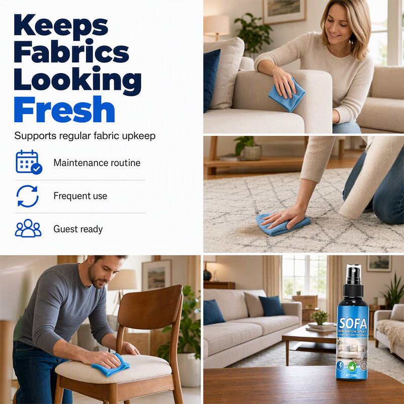 Reinigungs-Spray für Stoff, Sofa, Teppich & Polster – Ohne Abspülen, einfach sprühen und abwischen, in Minuten frisch