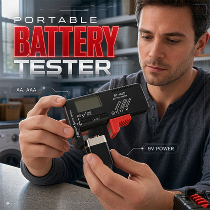 🔋📟 Digitaler Batterietester – universell, präzise, einfach – für AAA, AA, 9V, Auto & mehr – sofort einsatzbereit! ⚡