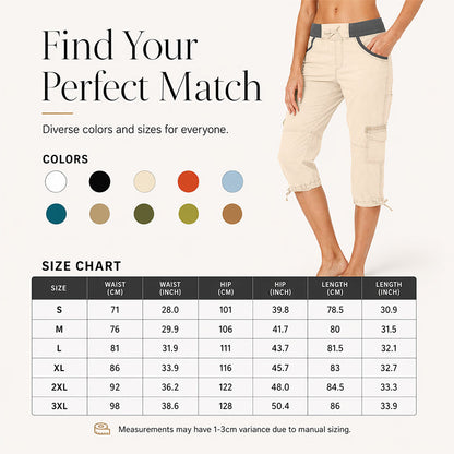 Cargo-Caprihose für Damen mit hoher Taille