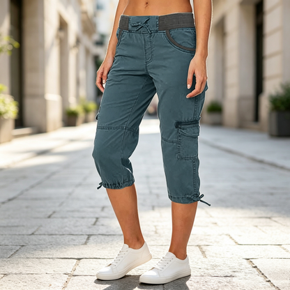 Cargo-Caprihose für Damen mit hoher Taille