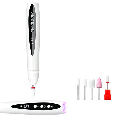 2-in-1-Elektro-Nagelfeile mit UV-Gel-Lampe – tragbares Maniküre- und Pediküre-Set