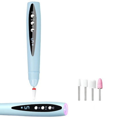 2-in-1-Elektro-Nagelfeile mit UV-Gel-Lampe – tragbares Maniküre- und Pediküre-Set
