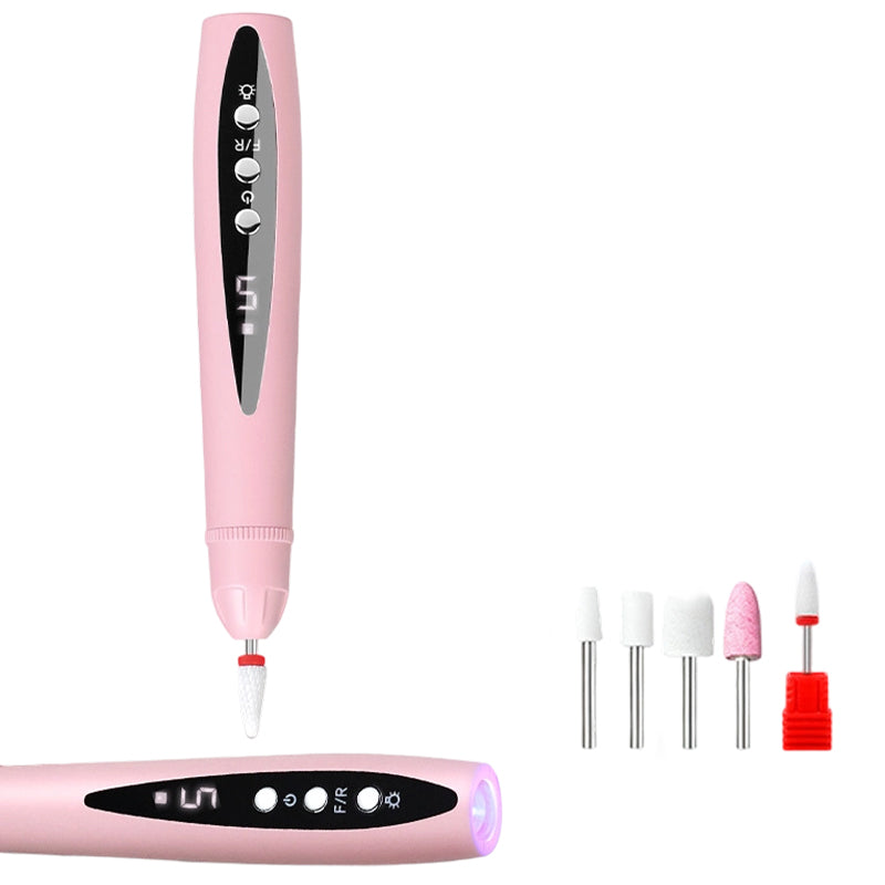 2-in-1-Elektro-Nagelfeile mit UV-Gel-Lampe – tragbares Maniküre- und Pediküre-Set