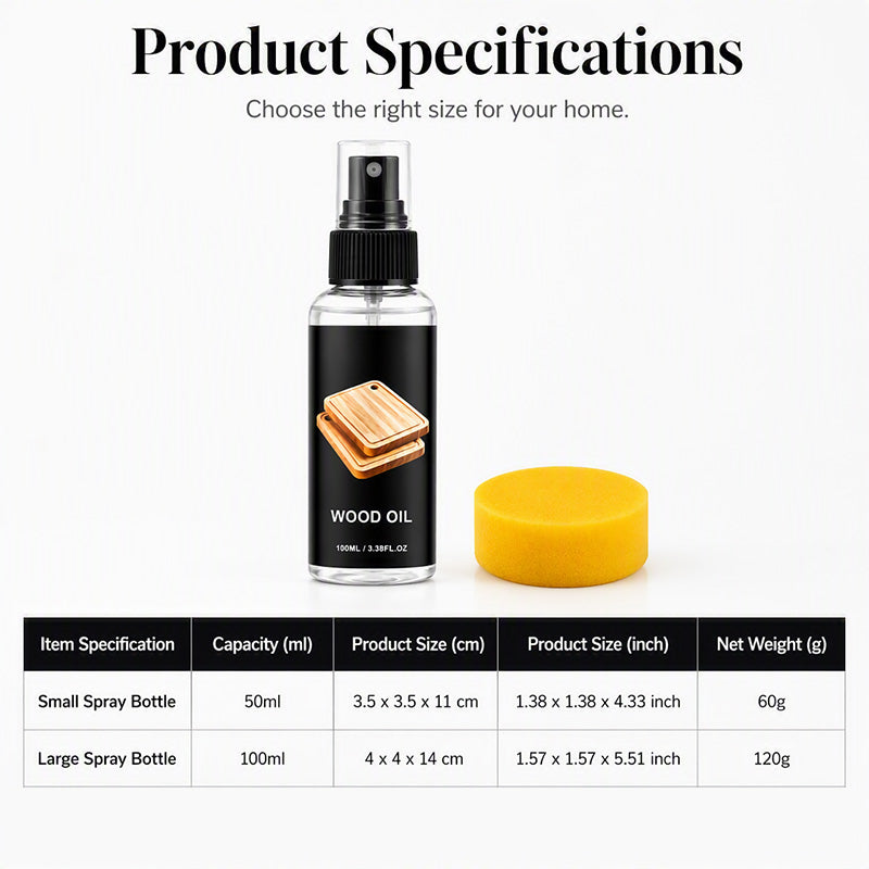 Holzöl-Spray in Lebensmittelqualität